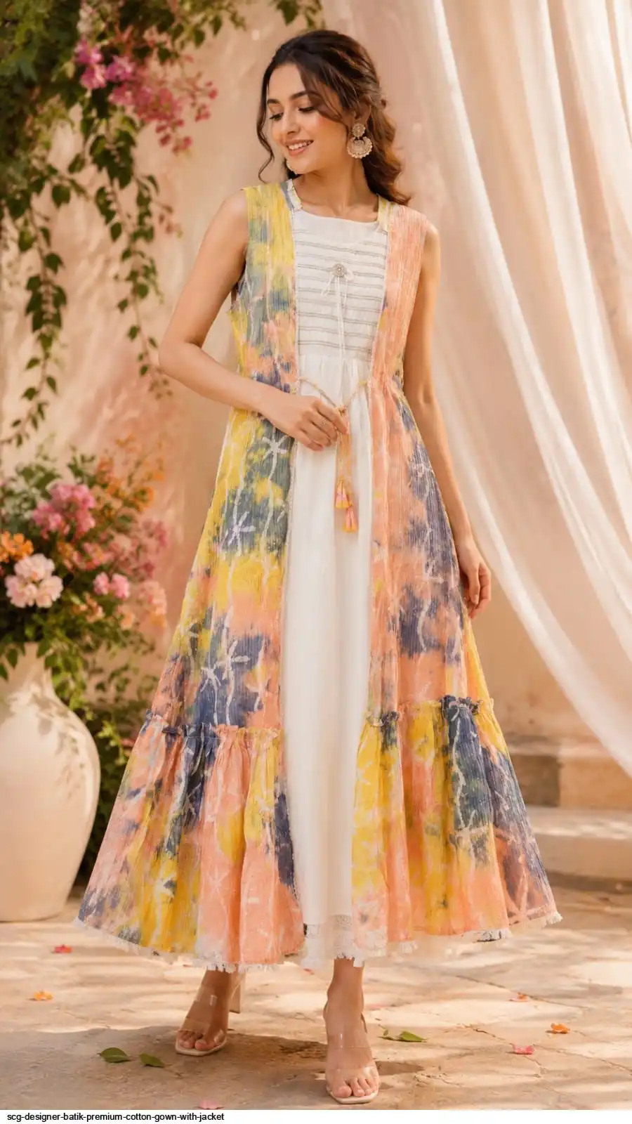 SCG DESIGNER BATIK PREMIUM COTTON GOWN WITH JACKET 4