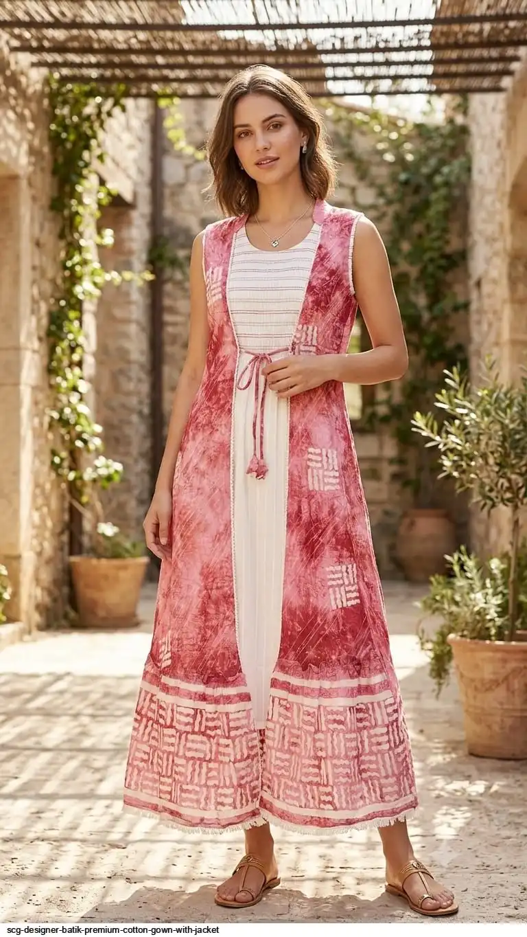 SCG DESIGNER BATIK PREMIUM COTTON GOWN WITH JACKET 15
