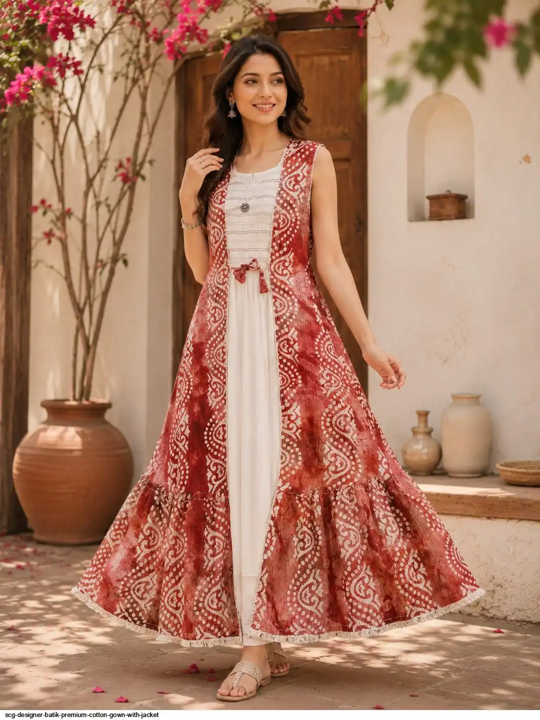 SCG DESIGNER BATIK PREMIUM COTTON GOWN WITH JACKET 16