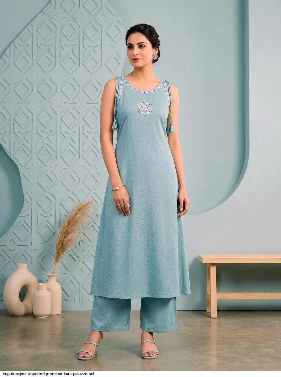SCG DESIGNER IMPORTED PREMIUM KURTI PALAZZO SET B