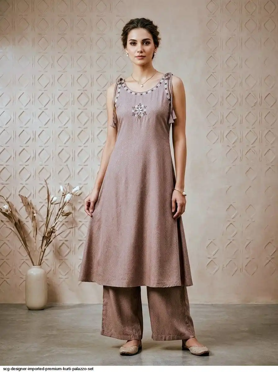 SCG DESIGNER IMPORTED PREMIUM KURTI PALAZZO SET J