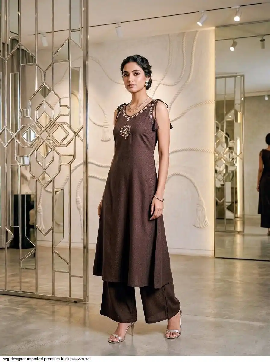 SCG DESIGNER IMPORTED PREMIUM KURTI PALAZZO SET H