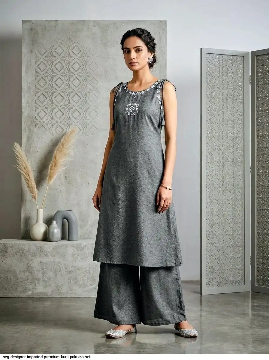 SCG DESIGNER IMPORTED PREMIUM KURTI PALAZZO SET C