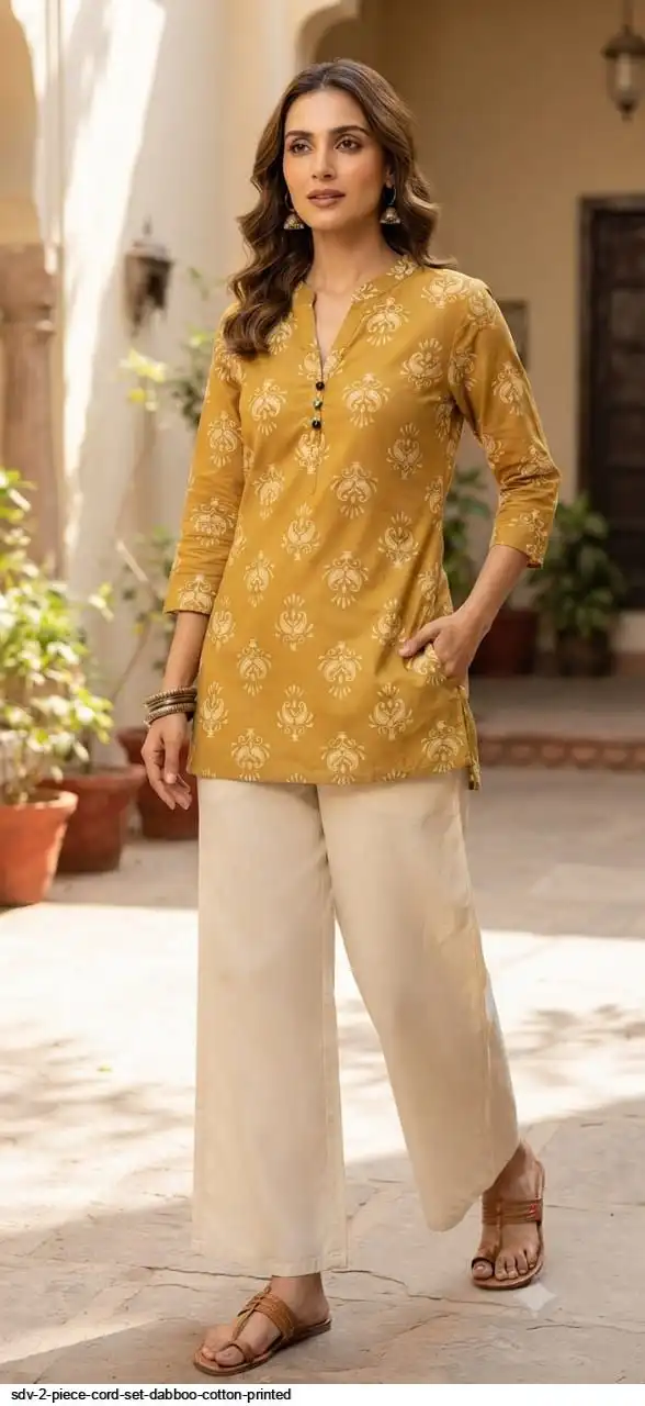 SDV 2 PIECE CORD SET DABBOO COTTON PRINTED B
