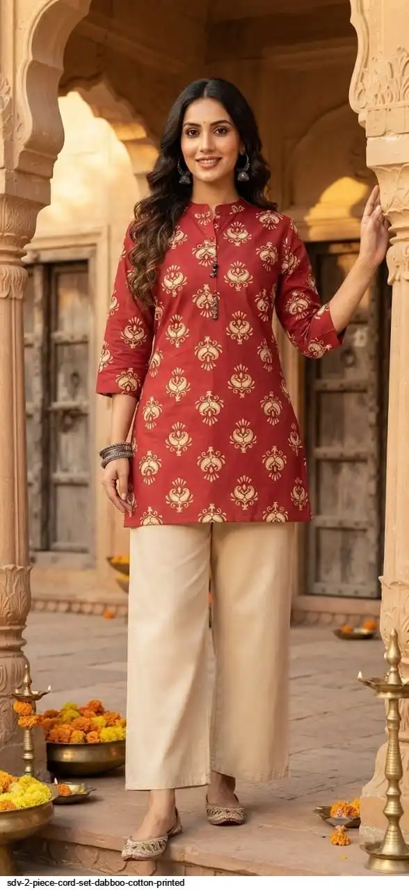 SDV 2 PIECE CORD SET DABBOO COTTON PRINTED H