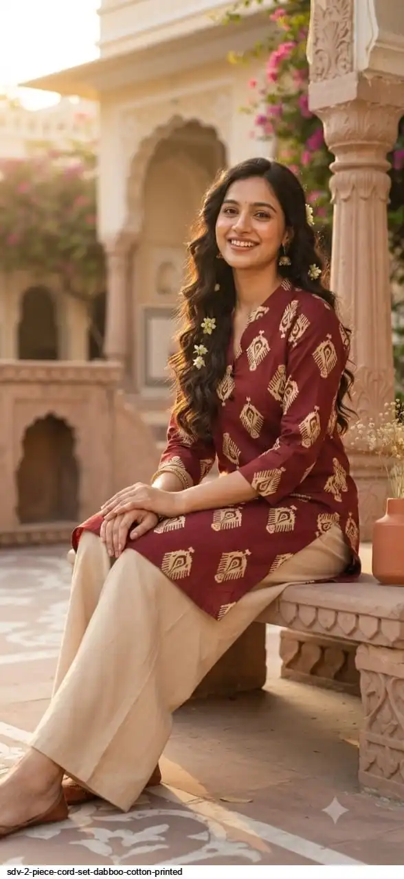 SDV 2 PIECE CORD SET DABBOO COTTON PRINTED G