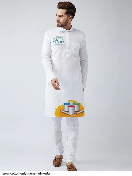 SEMI COTTON ONLY MENS HOLI KURTA C