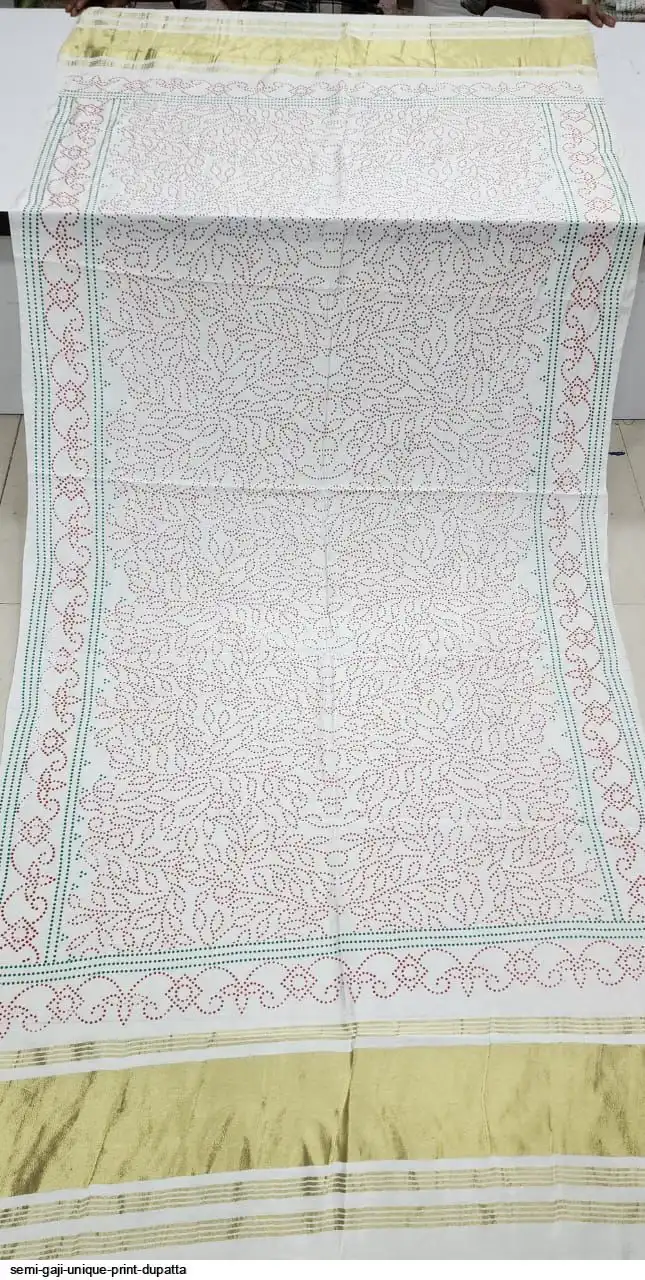 SEMI GAJI UNIQUE PRINT DUPATTA 3