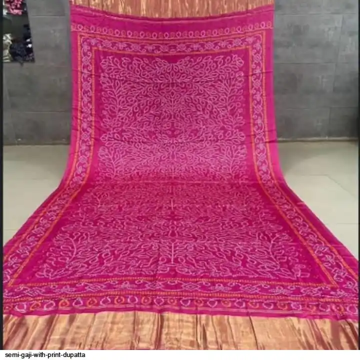 SEMI GAJI WITH PRINT DUPATTA 2