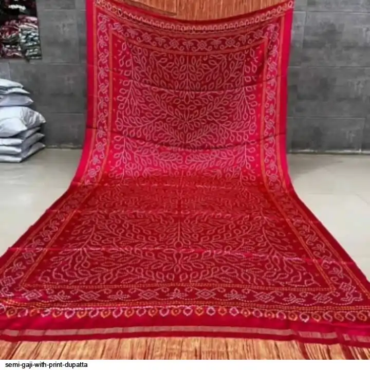 SEMI GAJI WITH PRINT DUPATTA 1