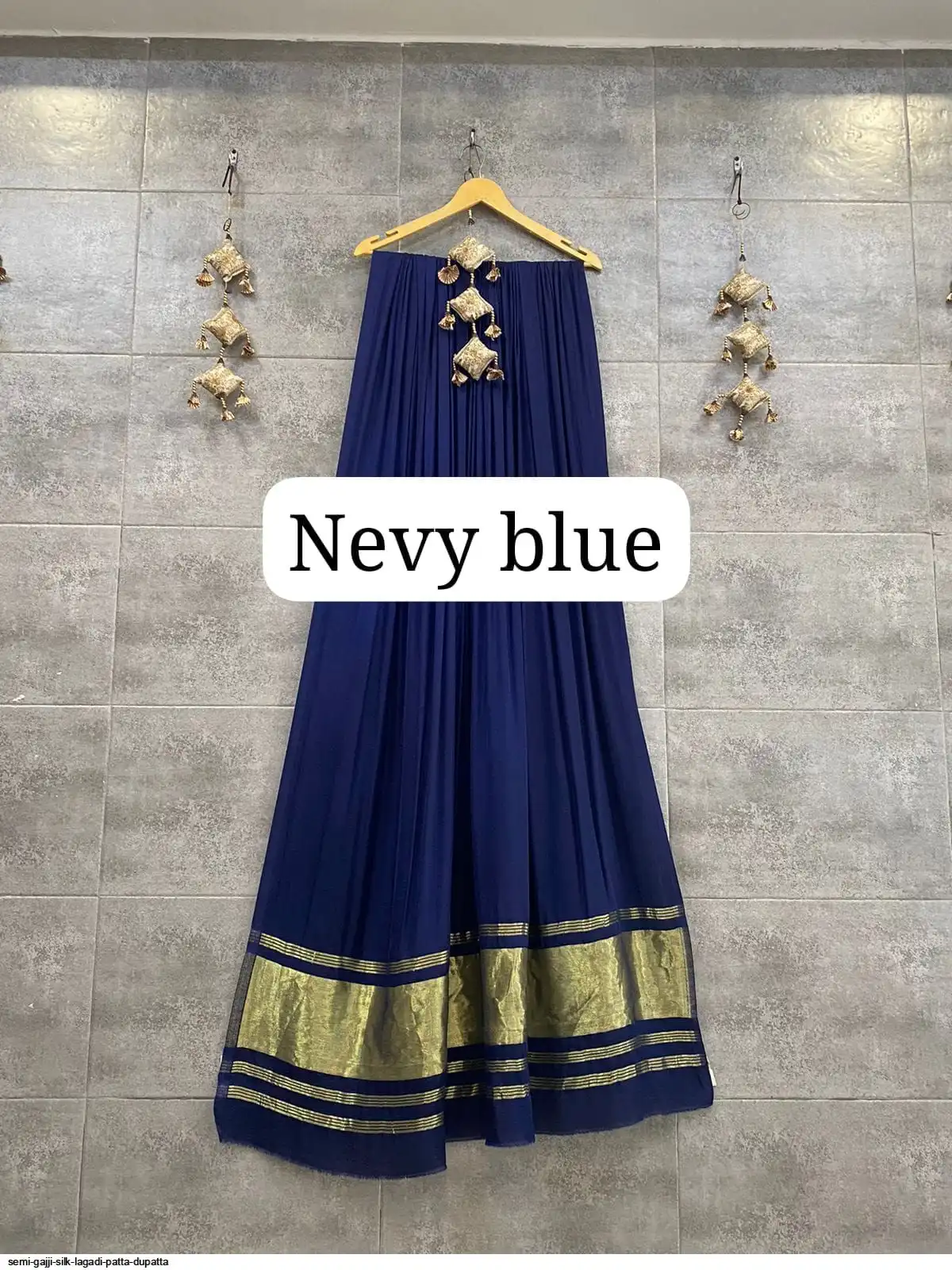 SEMI GAJJI SILK LAGADI PATTA DUPATTA 6