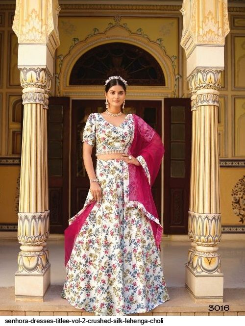 Crush Dola silk Lehenga Choli With A Gorgeous Design Of Bandhej Print And  Patola Print Navaratri Lehengas - BUYON