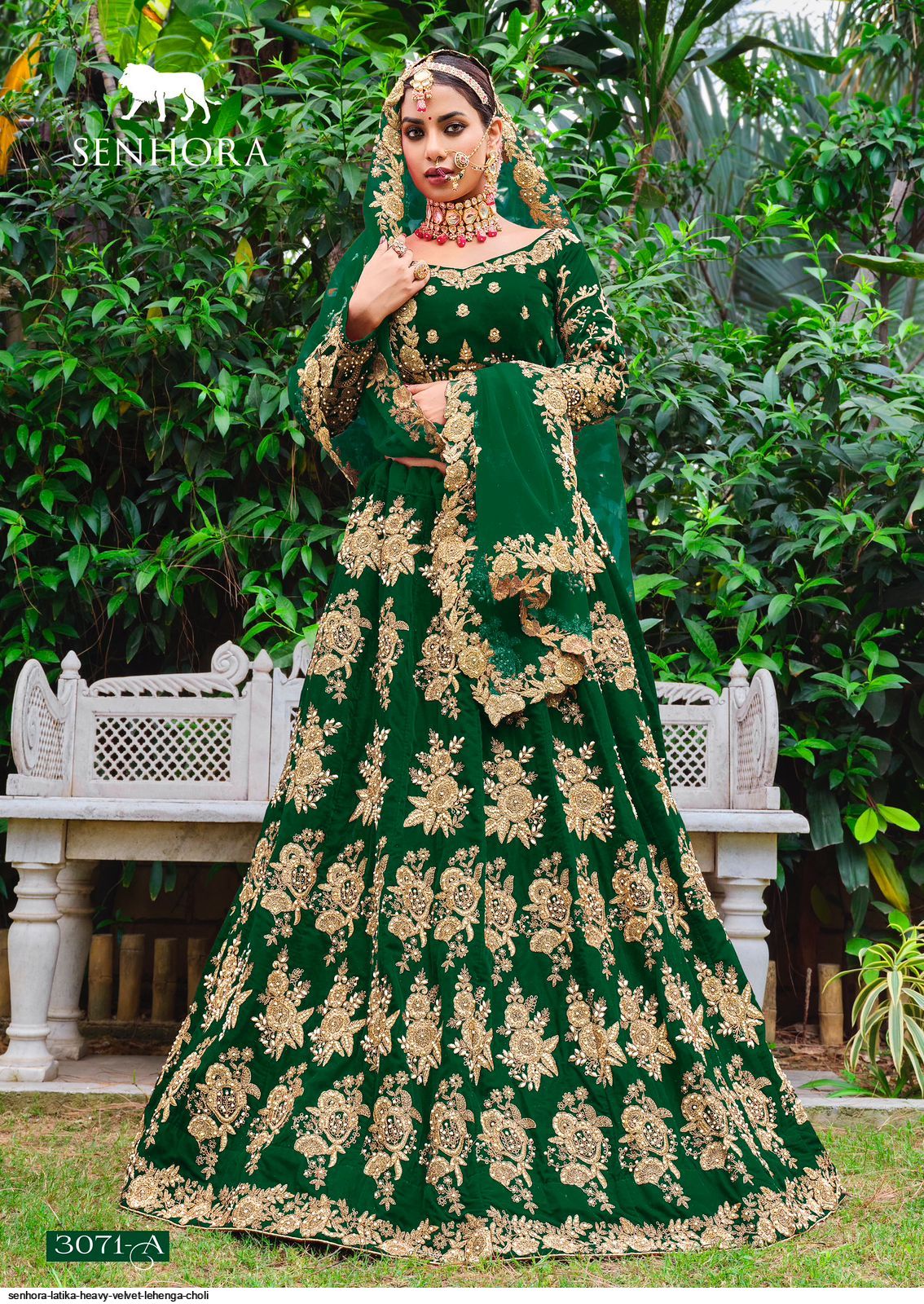 Velvet sales heavy lehenga