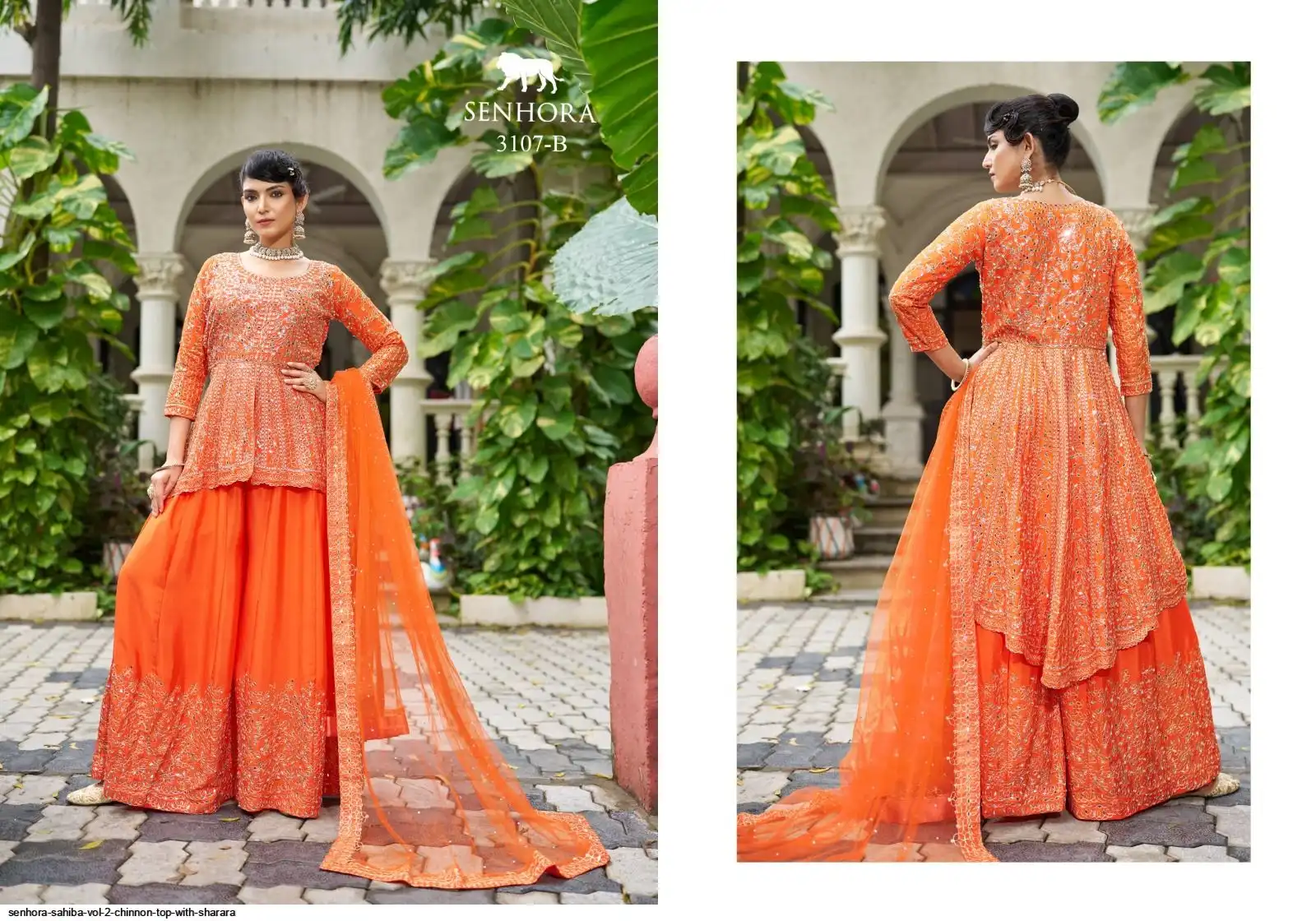 SENHORA SAHIBA VOL 2 CHINNON TOP WITH SHARARA 3107B