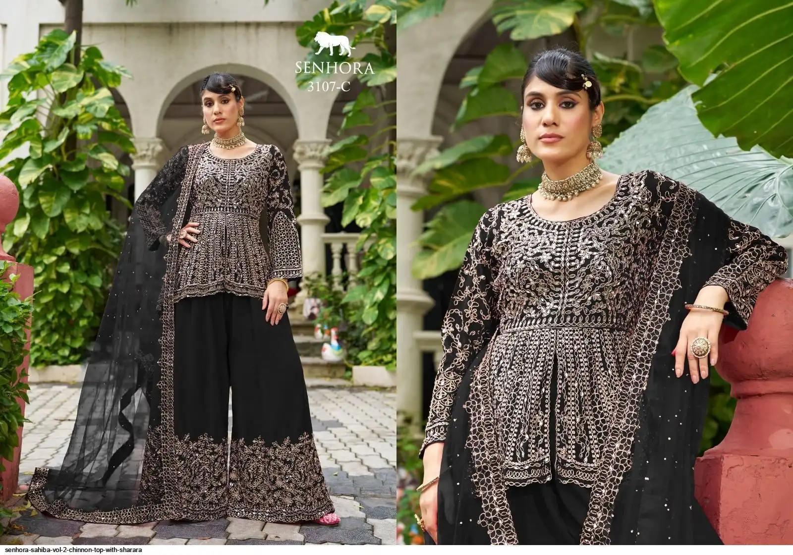 SENHORA SAHIBA VOL 2 CHINNON TOP WITH SHARARA 3107C