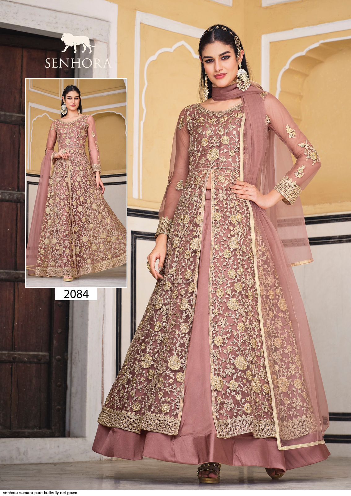 Signature Christian bridal mermaid Aline gown in net carried by bride   Kavani Bridal Wear