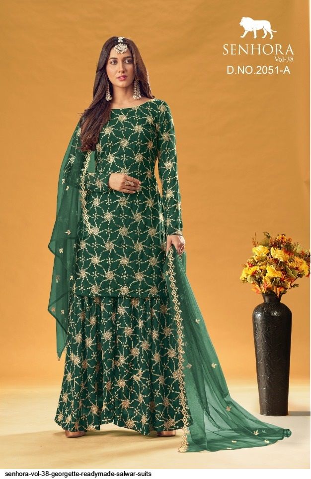 SENHORA VOL 38 GEORGETTE READYMADE SALWAR SUITS 2051A