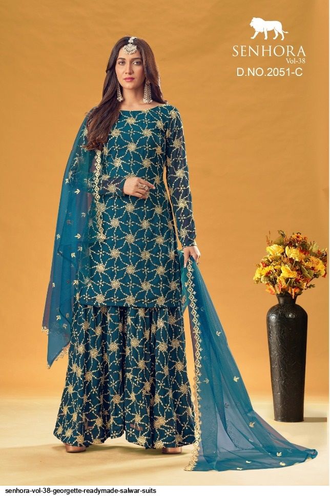 SENHORA VOL 38 GEORGETTE READYMADE SALWAR SUITS 2051C