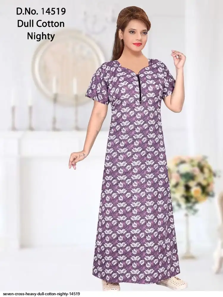 SEVEN CROSS HEAVY DULL COTTON NIGHTY 14519