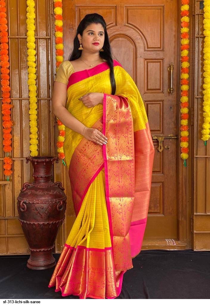 SF 313 LICHI SILK SAREE