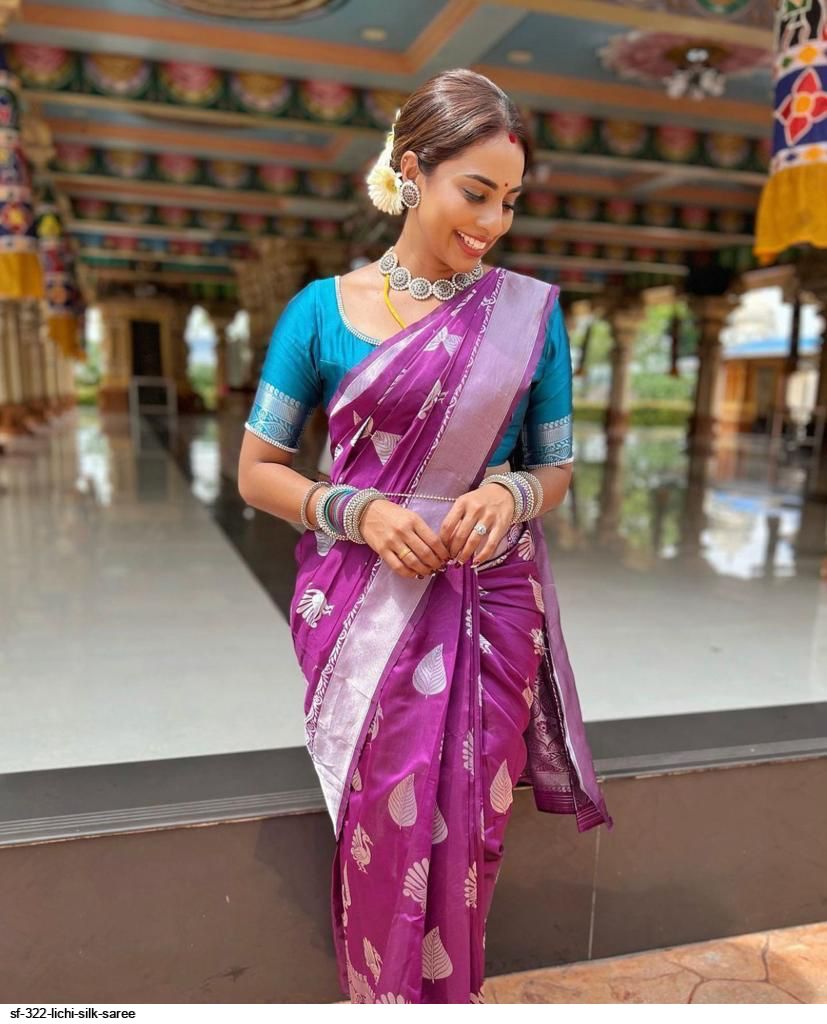 SF 322 LICHI SILK SAREE