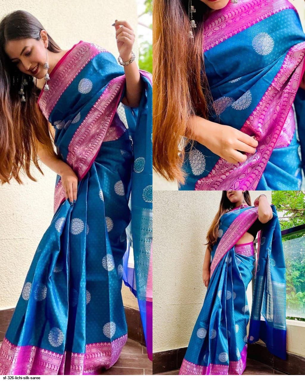 SF 326 LICHI SILK SAREE