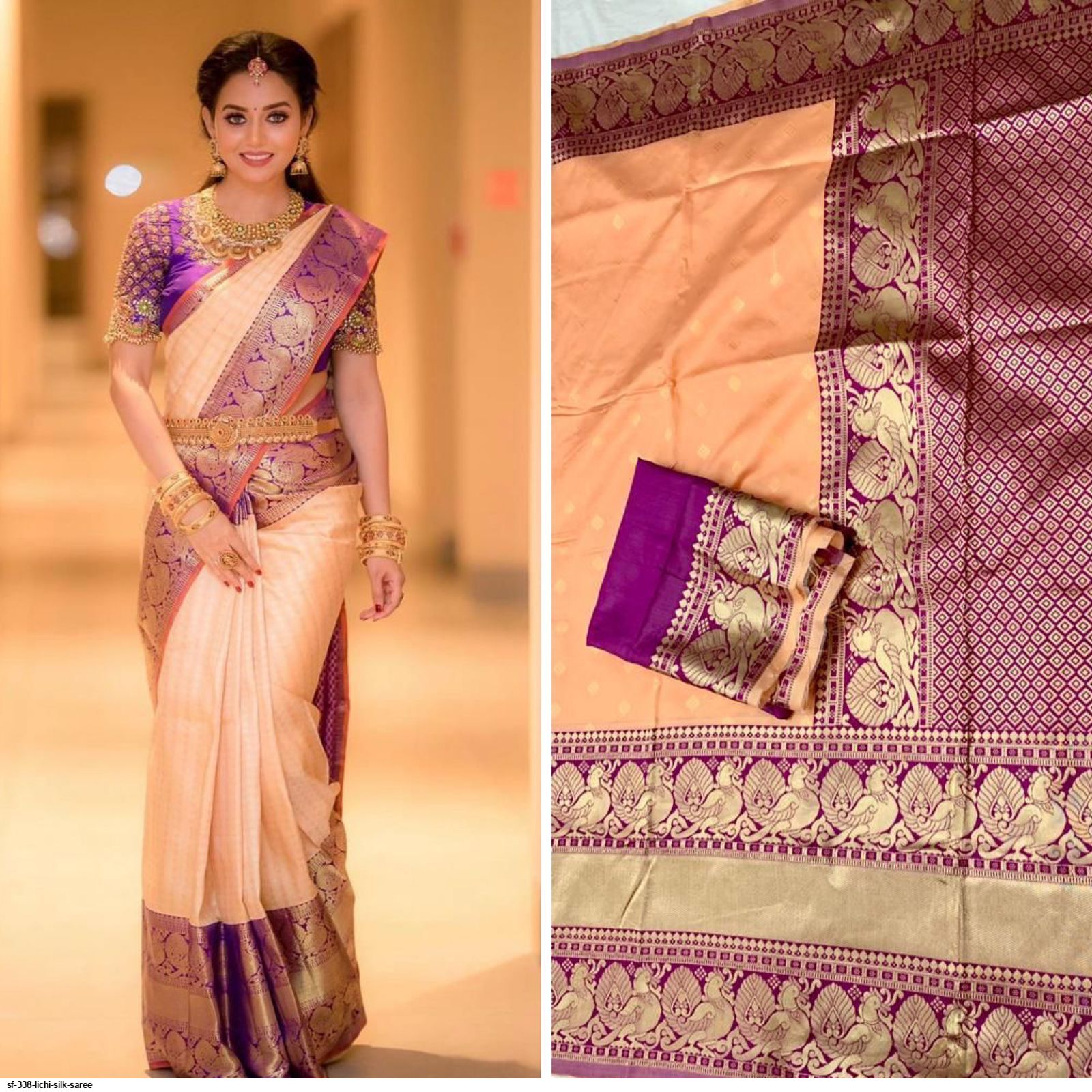 SF 338 LICHI SILK SAREE A