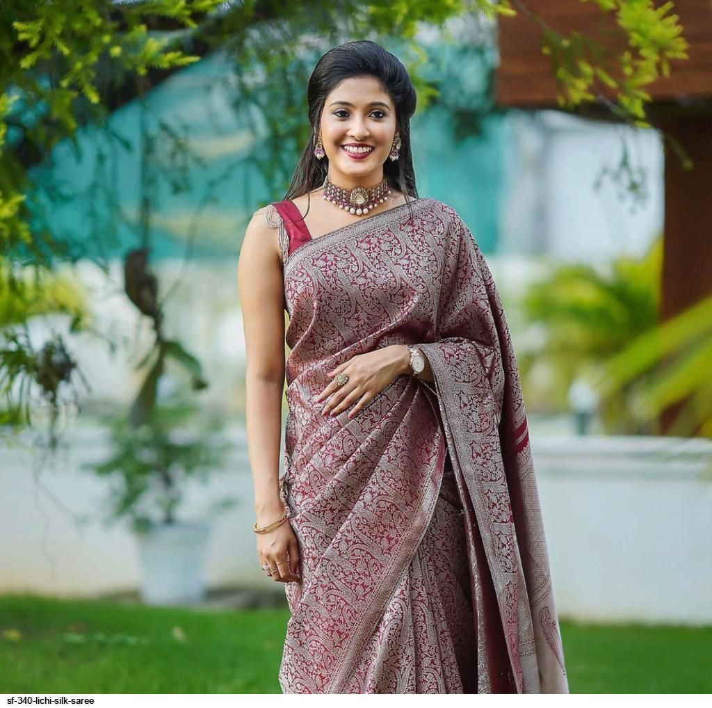 SF 340 LICHI SILK SAREE