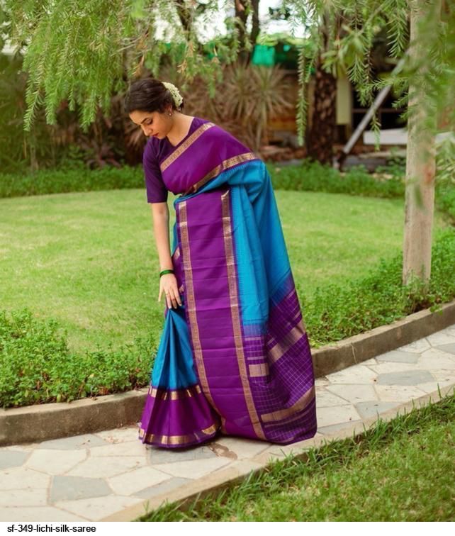 SF 349 LICHI SILK SAREE A