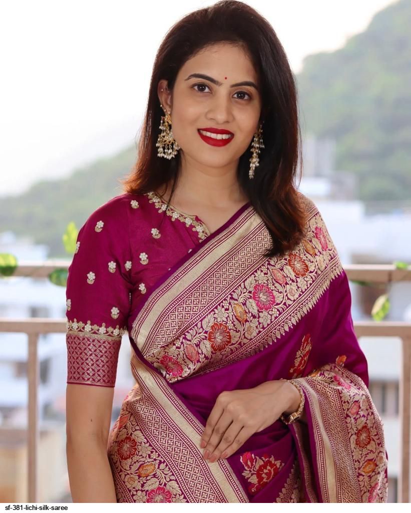 SF 381 LICHI SILK SAREE