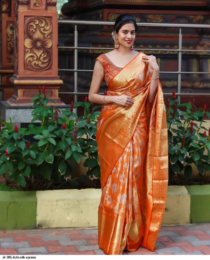 SF 385 LICHI SILK SAREES