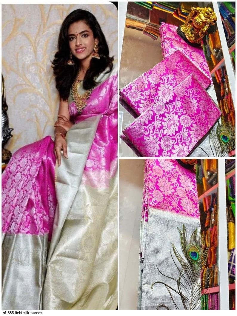 SF 386 LICHI SILK SAREES B