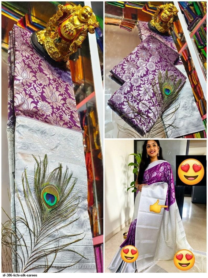 SF 386 LICHI SILK SAREES E