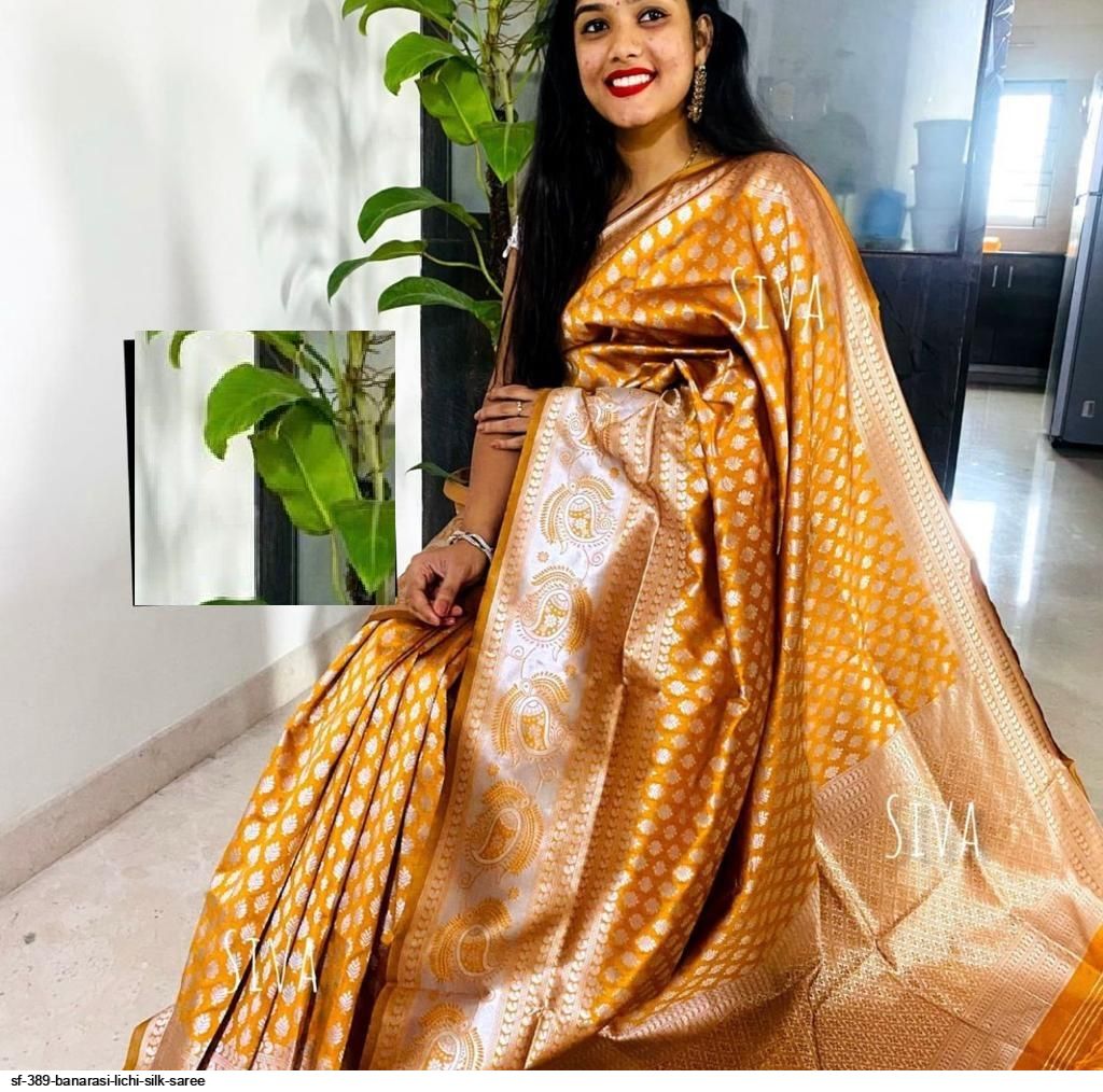 SF 389 BANARASI LICHI SILK SAREE D