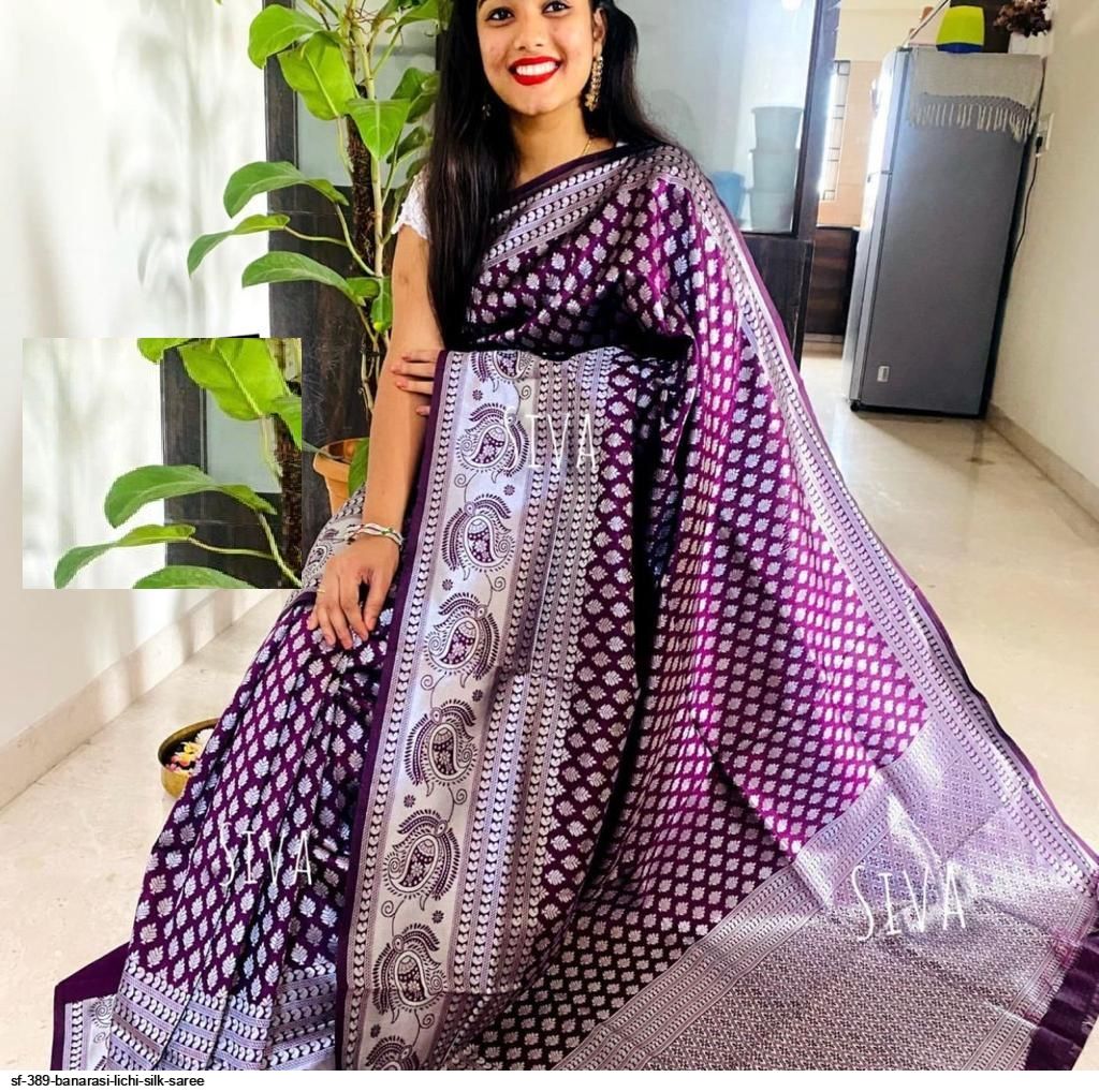 SF 389 BANARASI LICHI SILK SAREE A