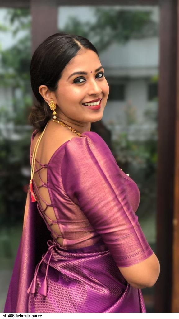 SF 406 LICHI SILK SAREE