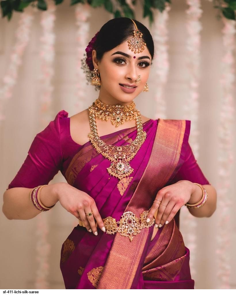 SF 411 LICHI SILK SAREE