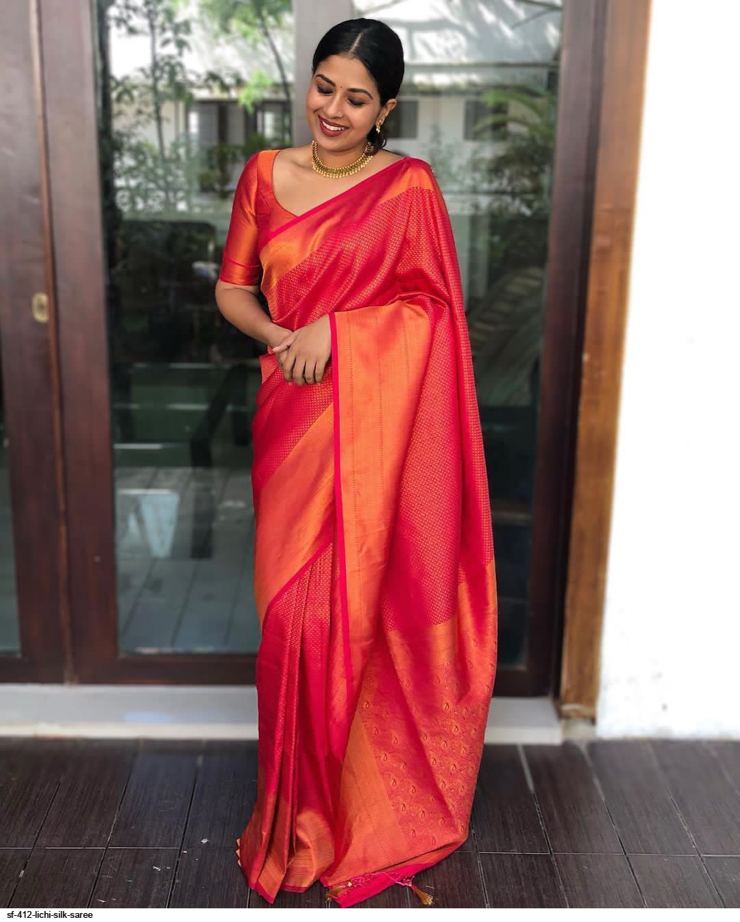 SF 412 LICHI SILK SAREE