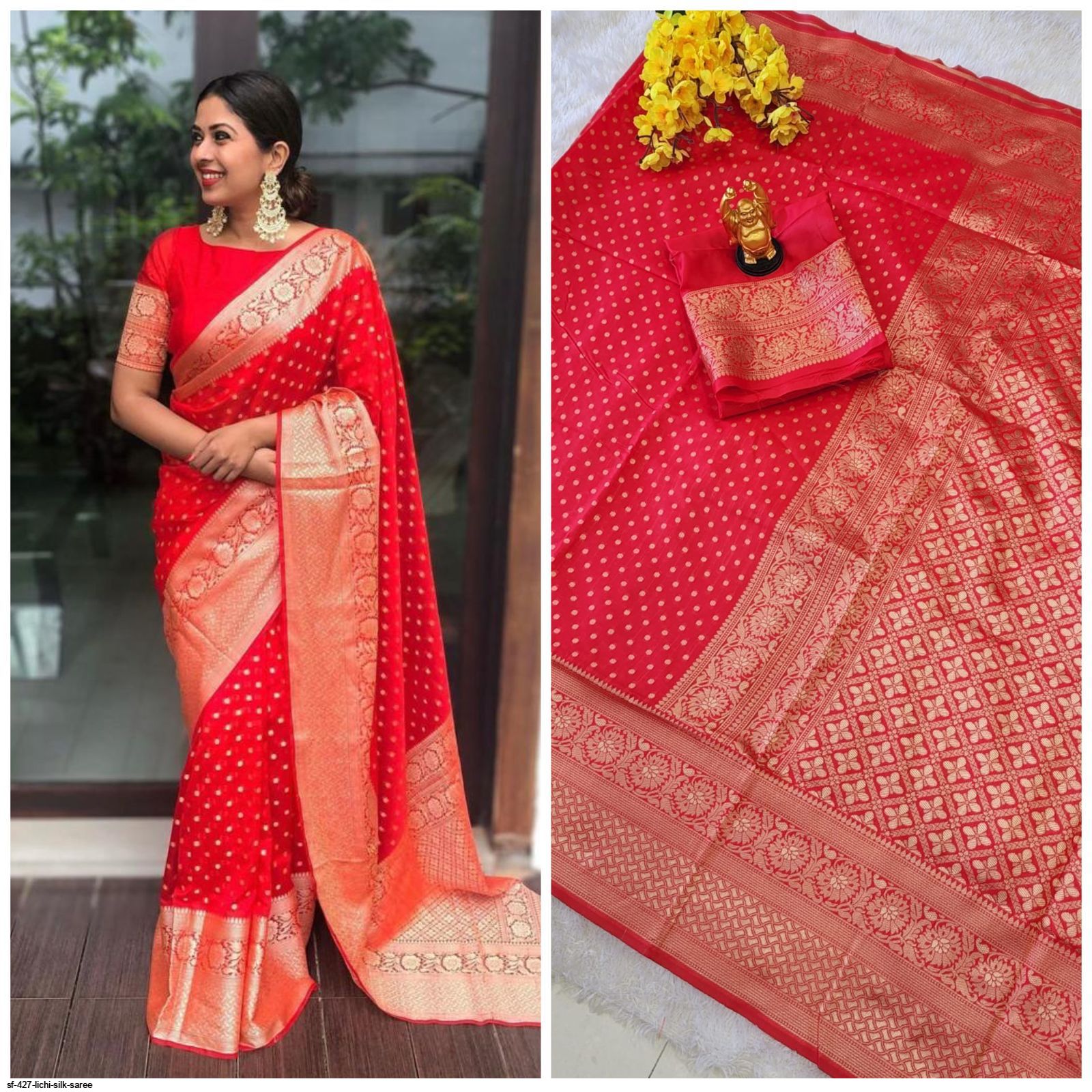 SF 427 LICHI SILK SAREE