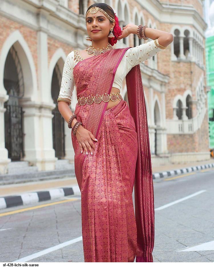 SF 428 LICHI SILK SAREE