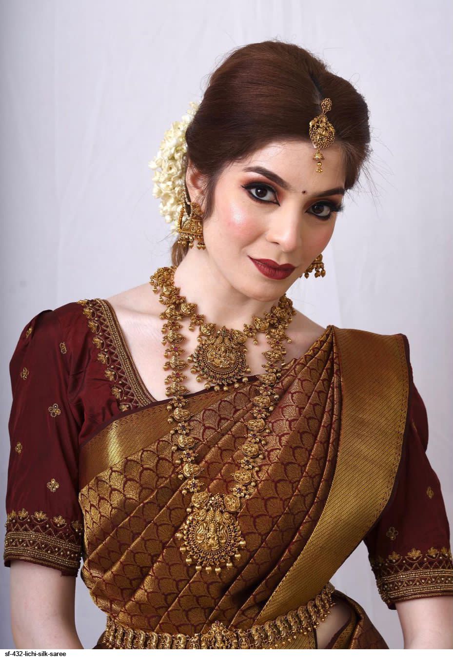 SF 432 LICHI SILK SAREE