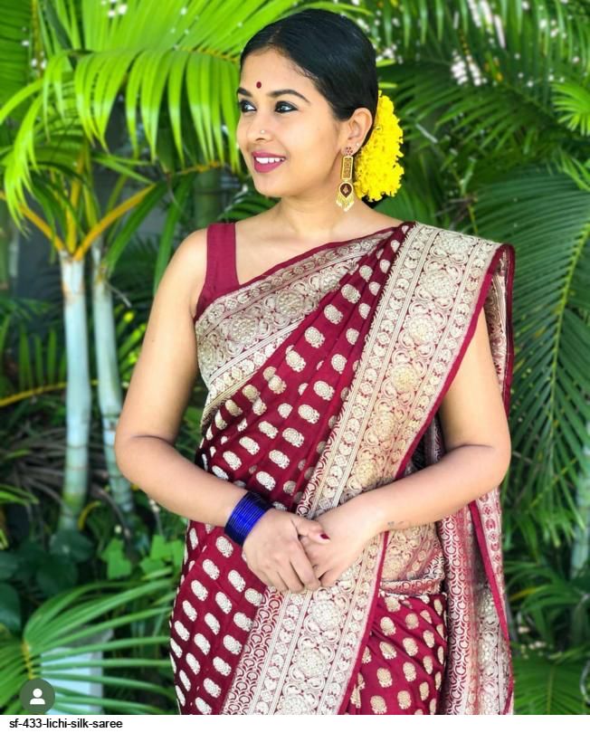 SF 433 LICHI SILK SAREE