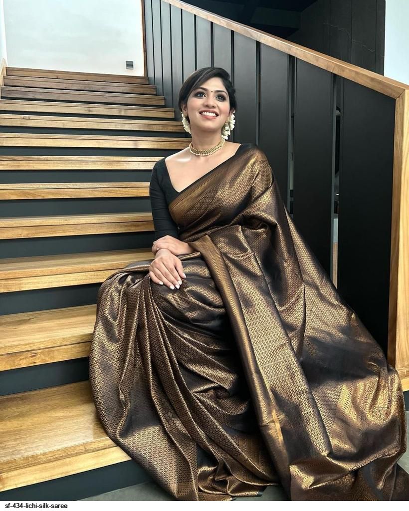SF 434 LICHI SILK SAREE