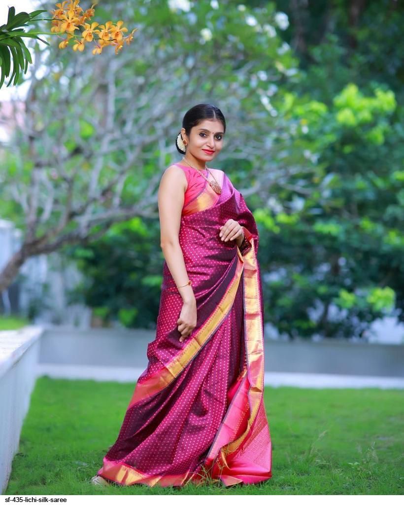 SF 435 LICHI SILK SAREE