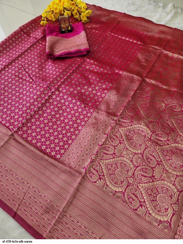 SF 439 LICHI SILK SAREE D