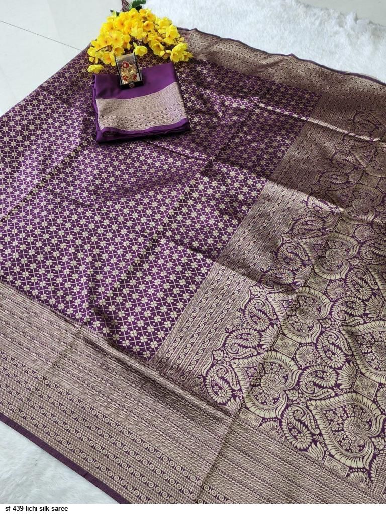 SF 439 LICHI SILK SAREE A