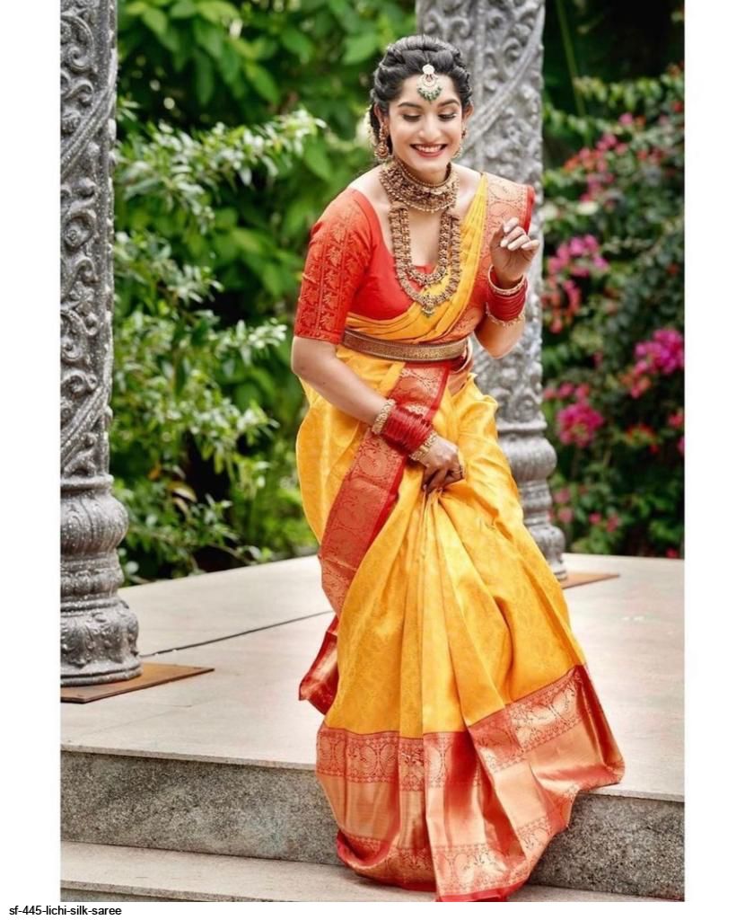 SF 445 LICHI SILK SAREE
