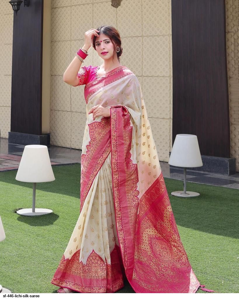 SF 446 LICHI SILK SAREE