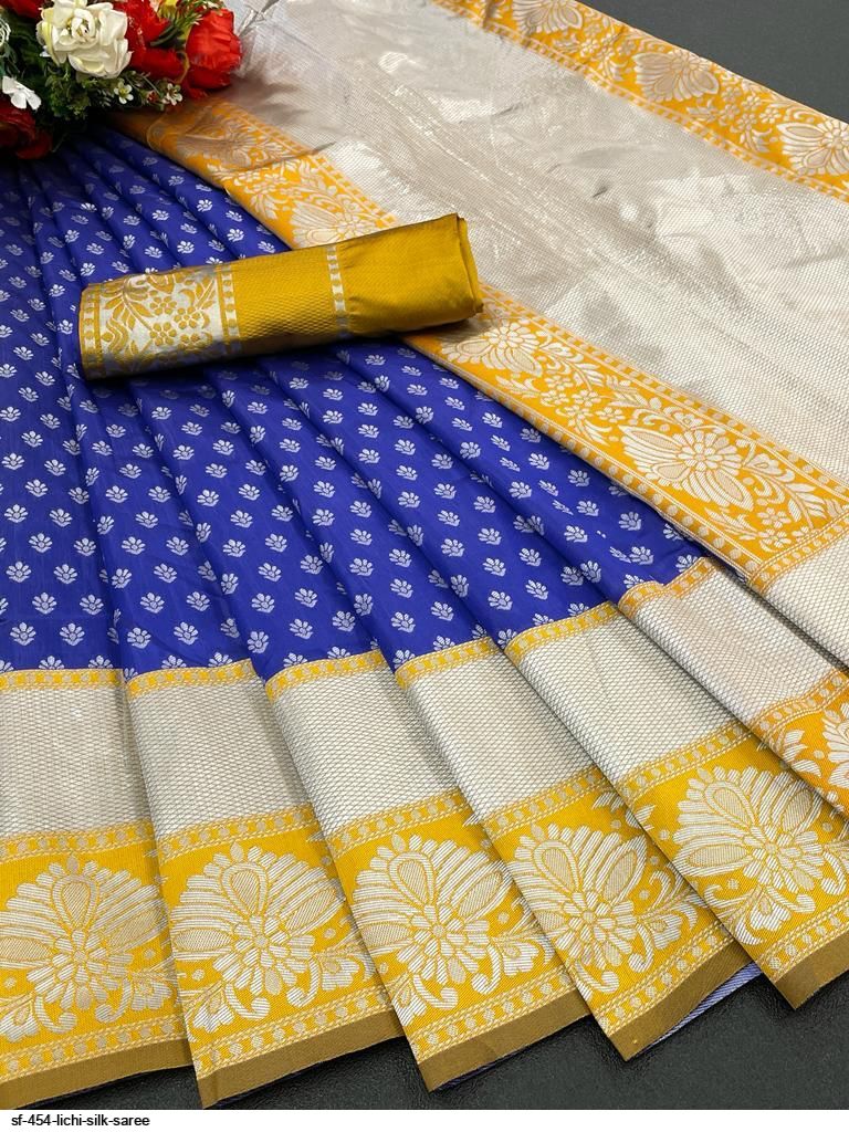 SF 454 LICHI SILK SAREE