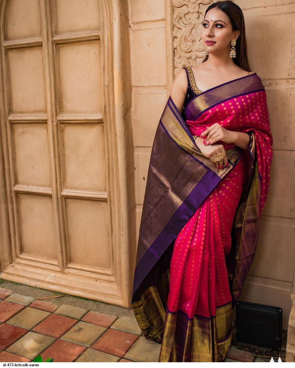 SF 473 LICHI SILK SAREE